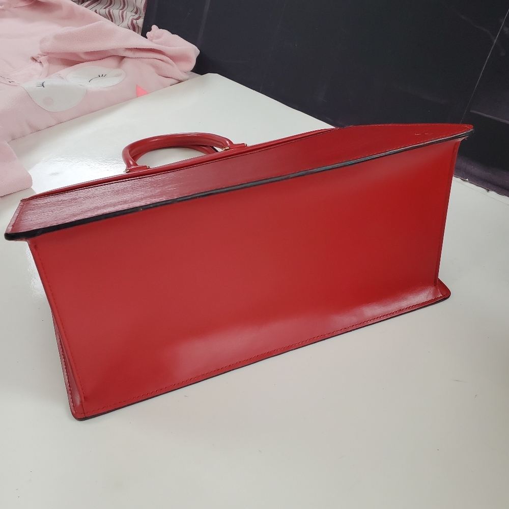 Louis Vuitton Red Epi Rivera Handbag - Picture 6 of 12